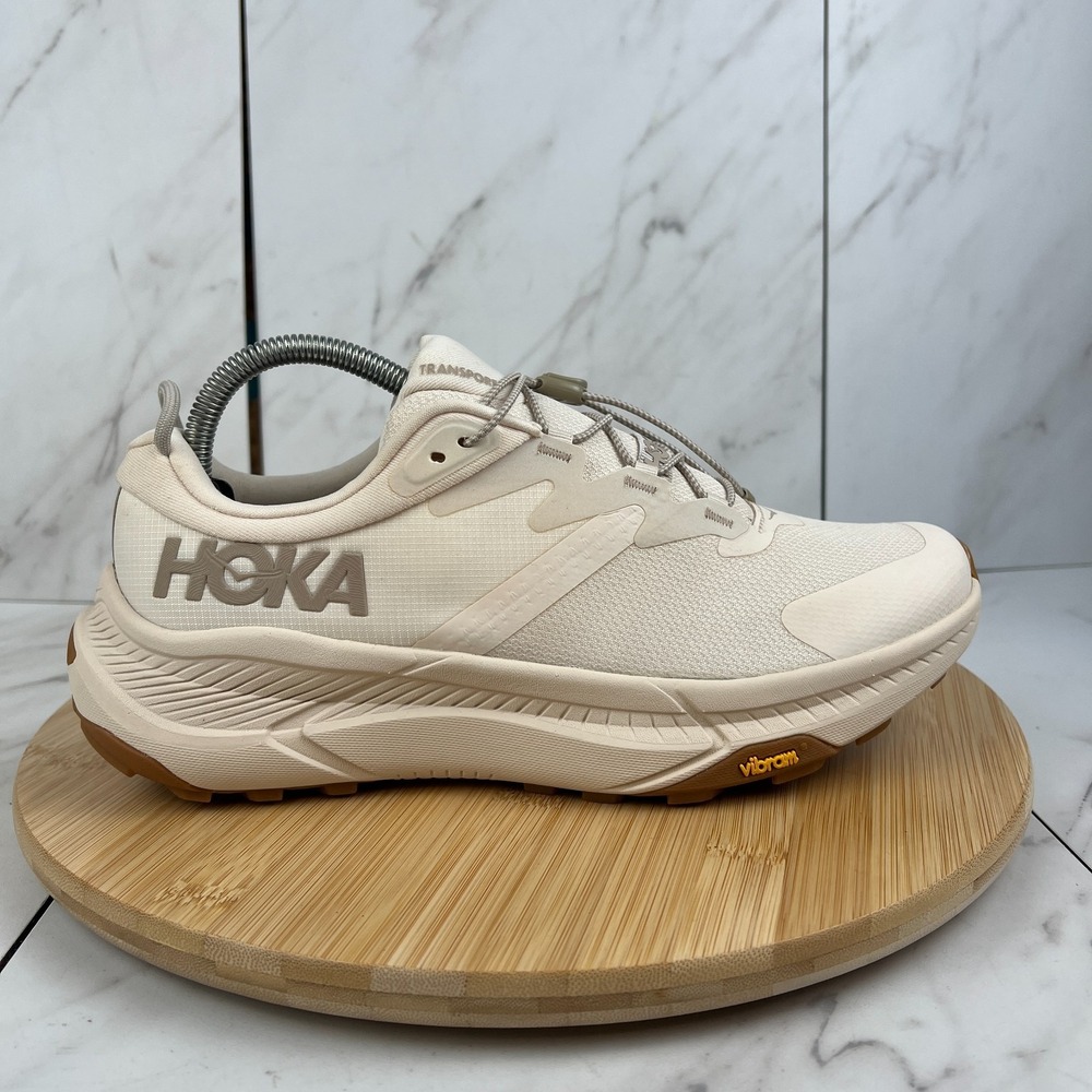 Hoka One Transport Womens Size 9.5B Eggnog Running Trail Shoes 1123154 EEGG